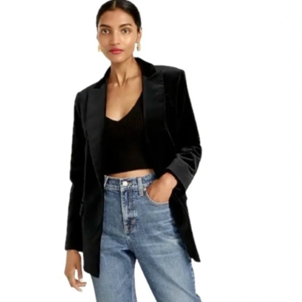J. Crew Willa Blazer in Stretch Velvet NEW! - Picture 1 of 13